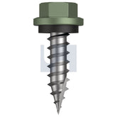 Hobsons - #14-10 x 25 Pale Eucalypt (Mist Green)-Cl4 As3566 Type 17 Hex Head + Washer | Fs615-Pe (Pack Of 500)